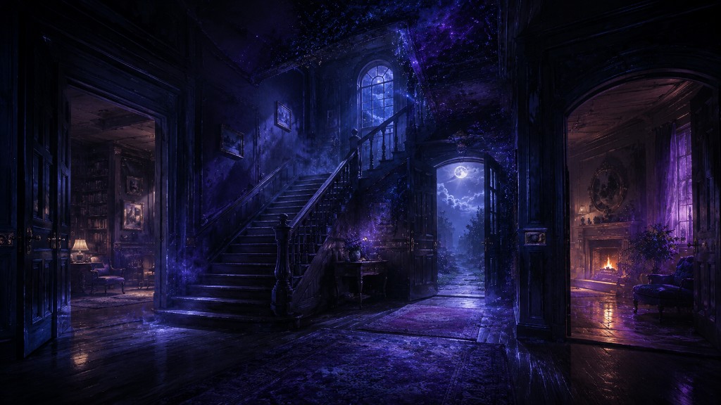 DreamVis cinematic illustration — What Does It Mean to Dream About Houses?