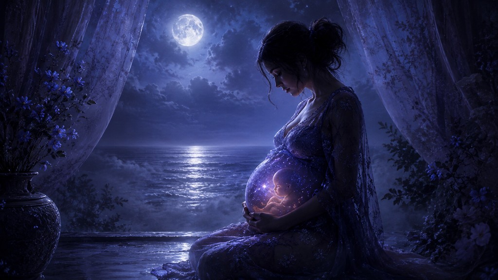 DreamVis cinematic illustration — What Do Pregnancy Dreams Usually Mean?